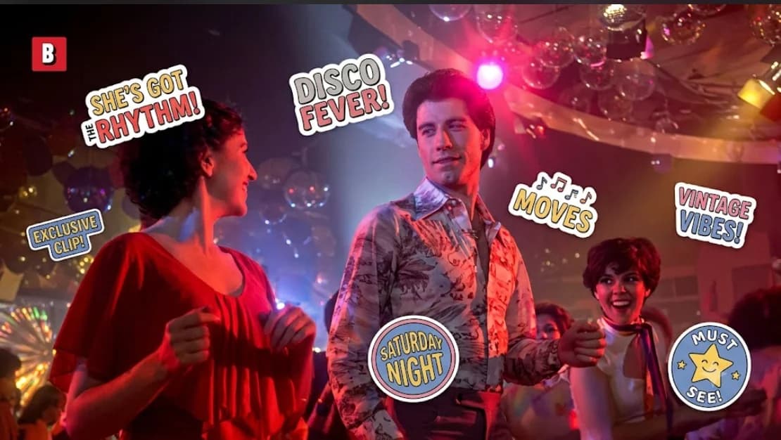 loi. John Travolta Takes Over the Dancefloor to Night Fever by the Bee Gees