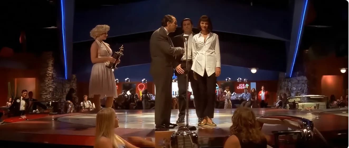 loi.ONE DANCE SCENE TURNED A SIMPLE DINNER INTO ONE OF THE MOST ICONIC MOMENTS IN MOVIE HISTORY!