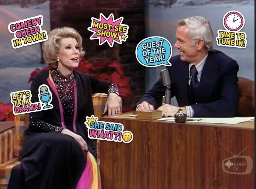 loi. Joan Rivers Unleashed on Johnny Carson in 1975 With Fearless Jokes, Wild Reactions, and Classic Late Night Energy