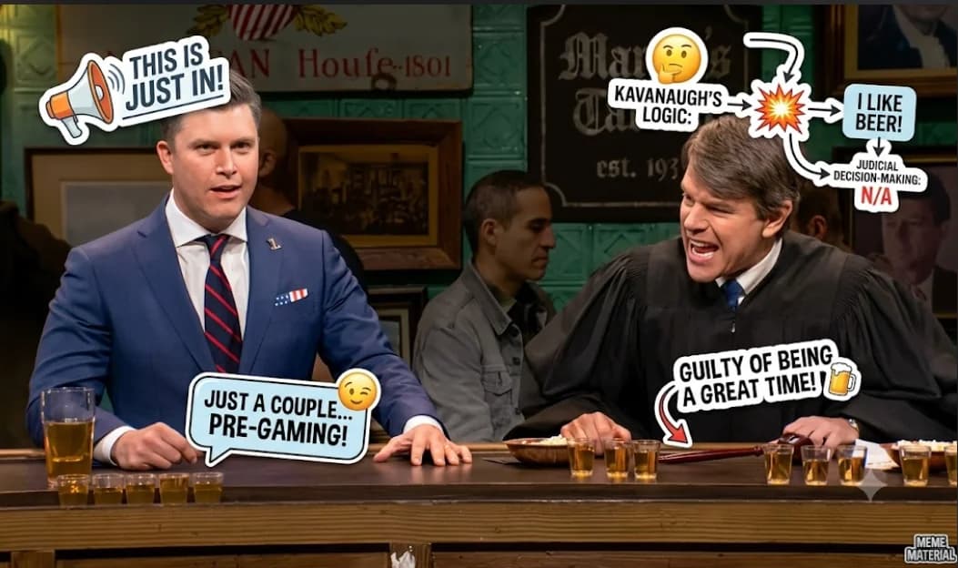 loi. SNL Cold Open Destroys Trump Cabinet With Brutal Kavanaugh Hegseth Patel Bar Scene That Has Everyone Screaming
